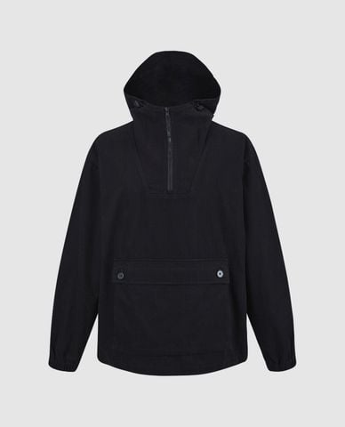  URBAN REVIVO - Áo khoác nam phối mũ khóa zip Loose Overhead 
