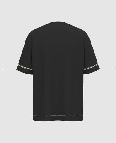  URBAN REVIVO - Áo thun nam cổ tròn tay ngắn hiện đại 