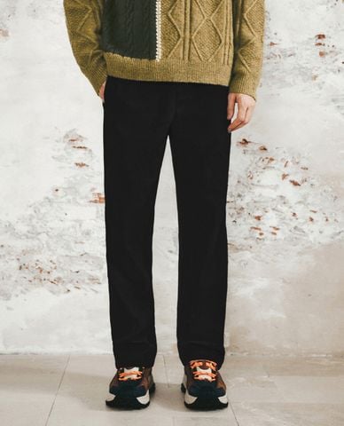  URBAN REVIVO - Quần nam ống đứng lưng thun Drawstring Straight 