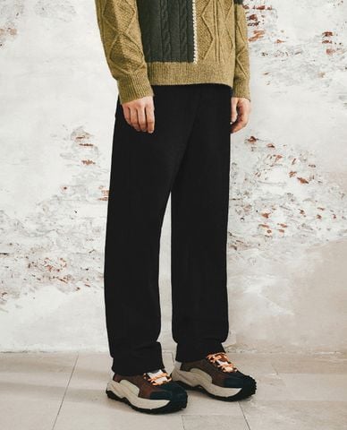  URBAN REVIVO - Quần nam ống đứng lưng thun Drawstring Straight 