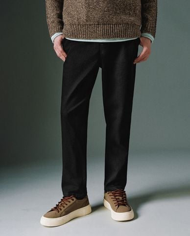  URBAN REVIVO - Quần nam ống đứng lưng thun Drawstring 