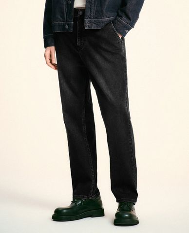  URBAN REVIVO - Quần jeans nam ống đứng High Rise 