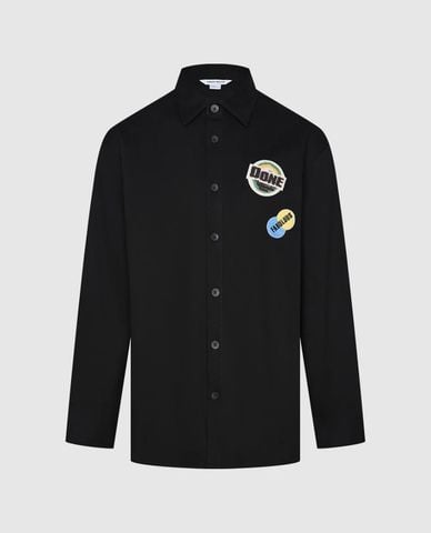  URBAN REVIVO - Áo sơ mi nam cổ bẻ tay dài Casual Contrast Embroidery 