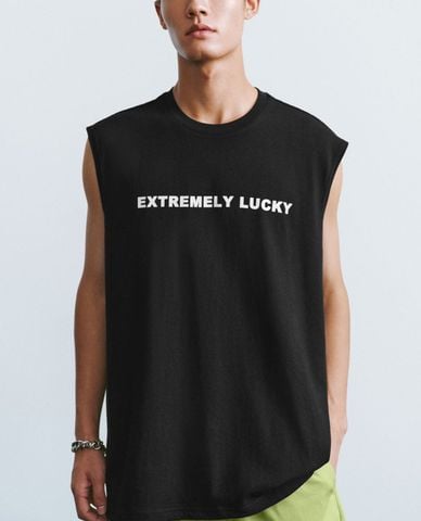  URBAN REVIVO - Áo ba lỗ nam cổ tròn phối hình in trẻ trung Letter 