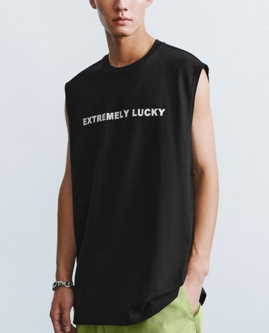  URBAN REVIVO - Áo ba lỗ nam cổ tròn phối hình in trẻ trung Letter 