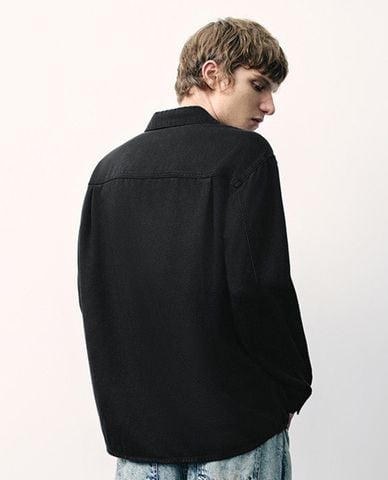  URBAN REVIVO - Áo sơ mi nam cổ bẻ tay dài Button Up Loose 