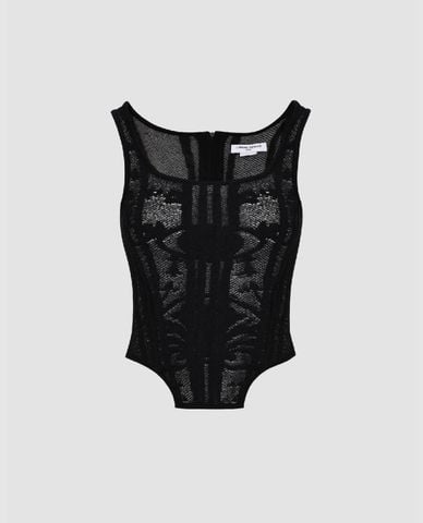  URBAN REVIVO - Áo sát nách nữ cổ vuông hiện đại 