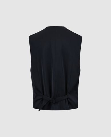  URBAN REVIVO - Áo khoác gilet nữ cổ V sát nách phối nút 