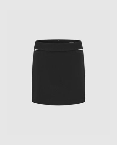  URBAN REVIVO - Chân váy chữ A mini lưng cao tôn dáng Straight 