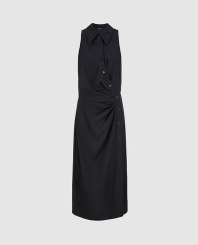  URBAN REVIVO - Đầm sơ mi sát nách phom midi Sleeveless Straight 