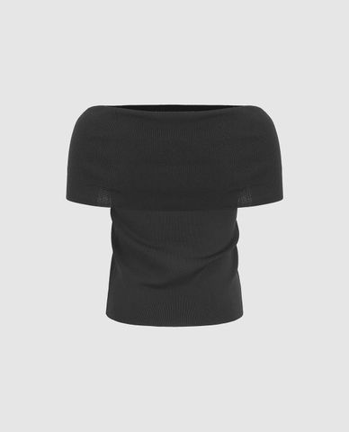  URBAN REVIVO - Áo trễ vai nữ đính đá 