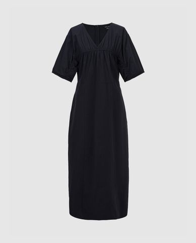  URBAN REVIVO - Đầm midi cổ V tay ngắn Skater 