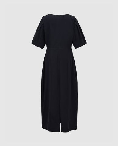  URBAN REVIVO - Đầm midi cổ V tay ngắn Skater 