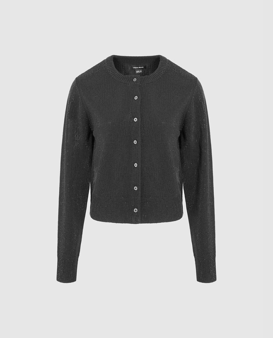 URBAN REVIVO - Áo khoác cardigan nữ cổ tròn tay dài