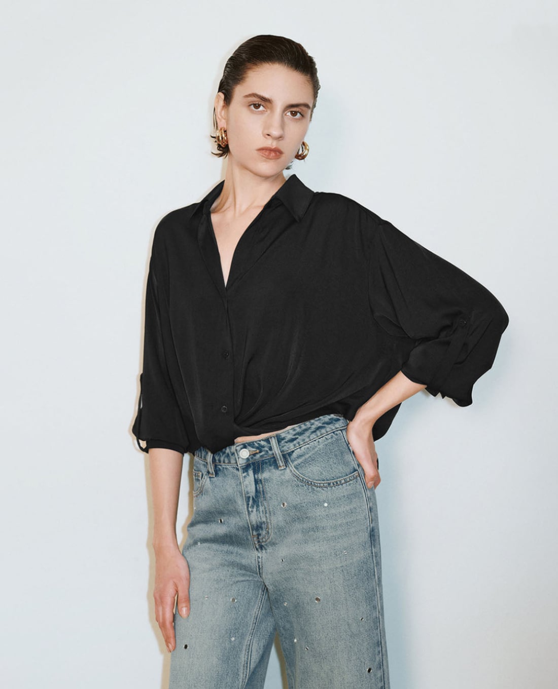 URBAN REVIVO - Áo sơ mi nữ tay dài thanh lịch