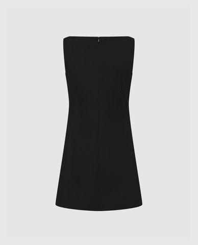  URBAN REVIVO - Đầm sát nách mini cổ thuyền Ruched A-Line 