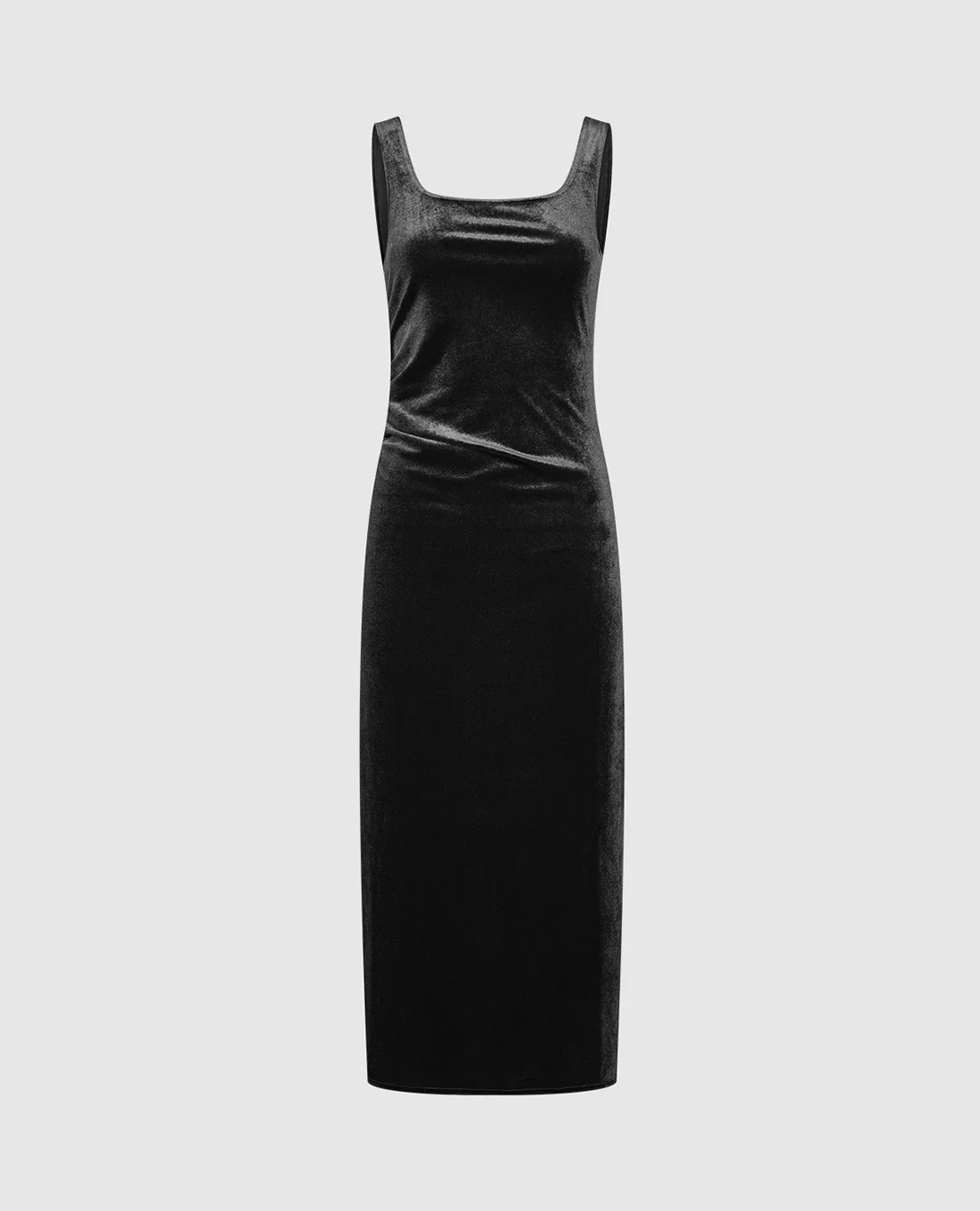 URBAN REVIVO - Đầm sát nách midi cổ vuông phom ôm nữ tính