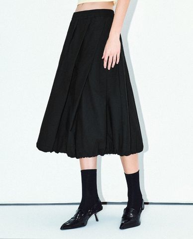  URBAN REVIVO - Chân váy chữ A midi nữ tính 