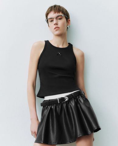  URBAN REVIVO - Áo sát nách nữ cổ tròn trẻ trung 