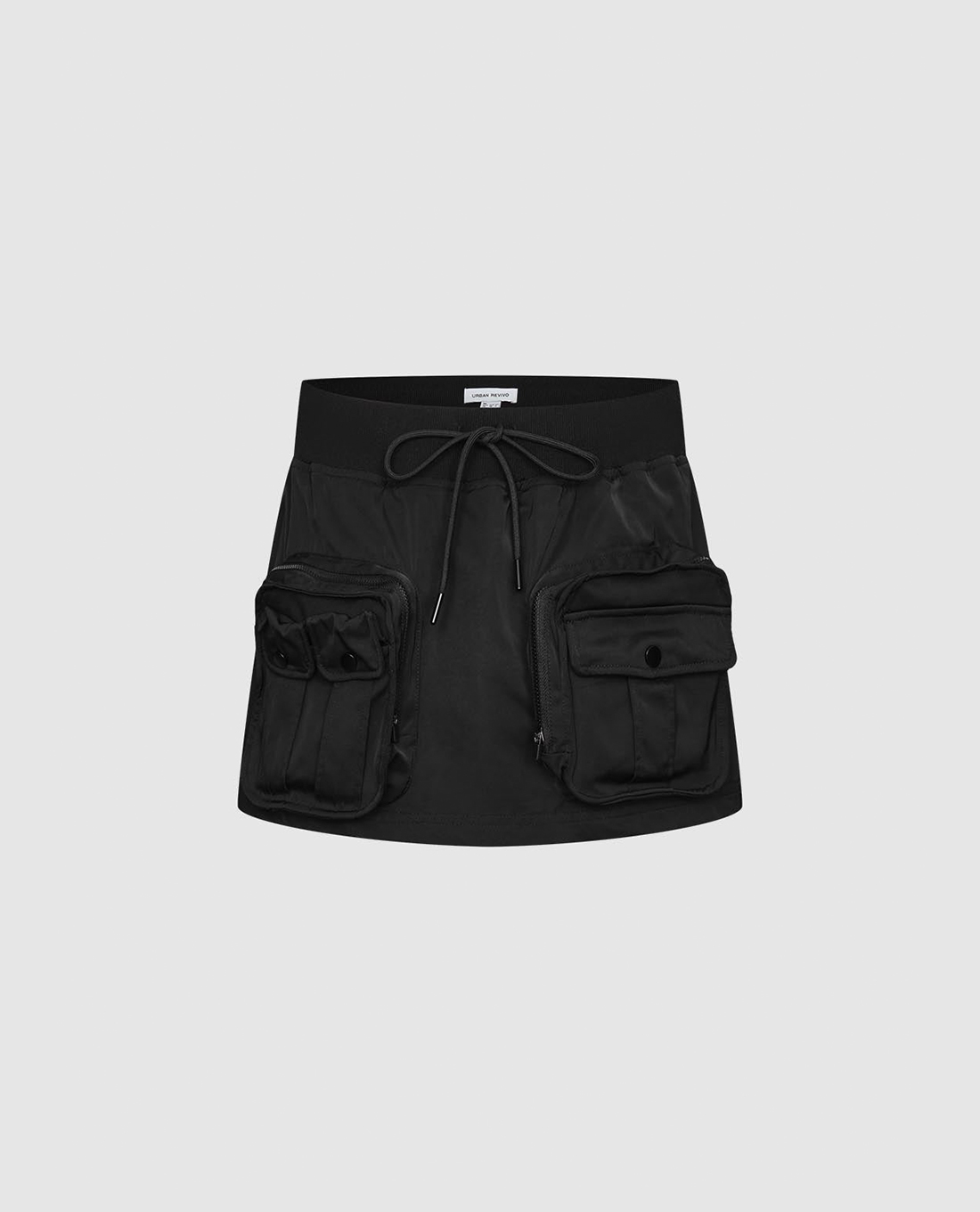 URBAN REVIVO - Chân váy chữ A mini phối túi