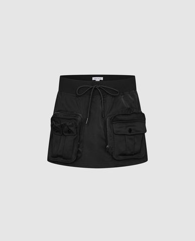  URBAN REVIVO - Chân váy chữ A mini phối túi 