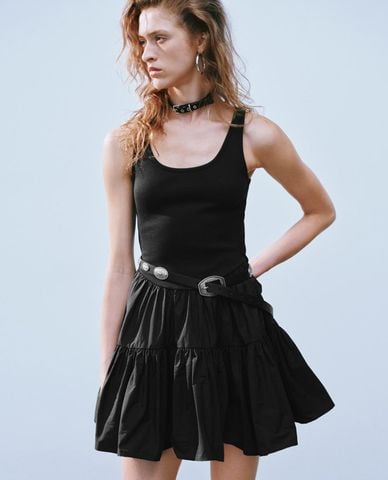  URBAN REVIVO - Đầm sát nách mini Bow Decor 