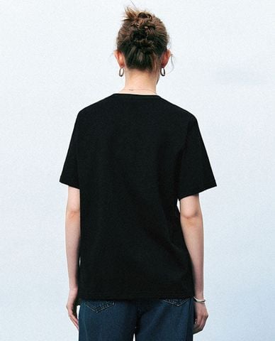  URBAN REVIVO - Áo thun nữ cổ tròn tay ngắn Straight 