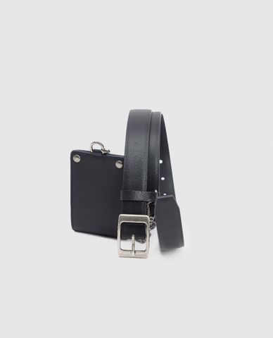  URBAN REVIVO - Thắt lưng nam bản vừa kết hợp túi đựng thẻ 