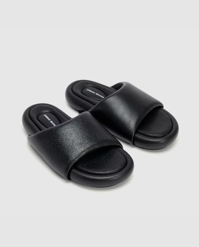  URBAN REVIVO - Dép nam quai ngang Vegan Leather 