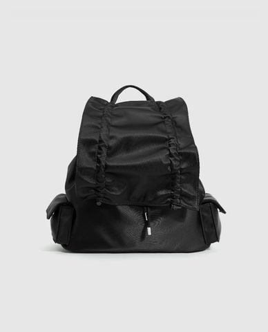  URBAN REVIVO - Balo nữ phom chữ nhật phối dây rút Drawstring 