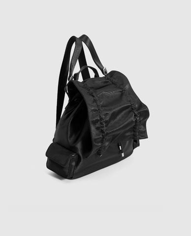  URBAN REVIVO - Balo nữ phom chữ nhật phối dây rút Drawstring 