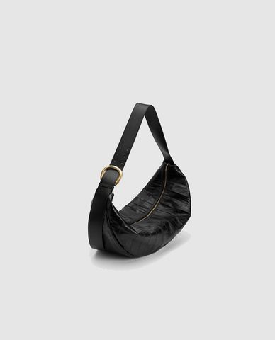  URBAN REVIVO - Túi đeo chéo nữ phối zip Vegan Leather 