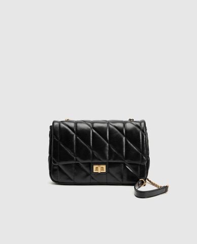  URBAN REVIVO - Túi đeo vai nữ phối nắp gập thời thượng 