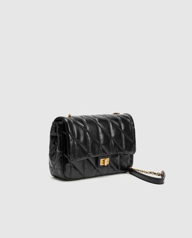  URBAN REVIVO - Túi đeo vai nữ phối nắp gập thời thượng 