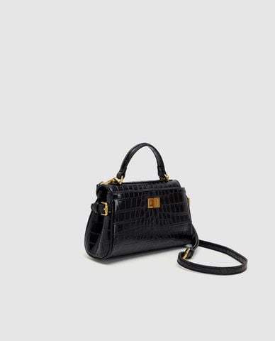  URBAN REVIVO - Túi đeo vai nữ hình thang Croc Embossed 