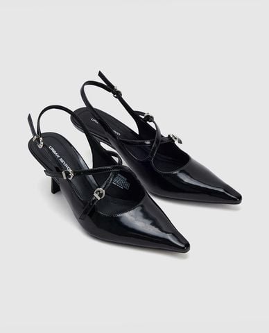  URBAN REVIVO - Giày sandals cao gót nữ mũi nhọn 