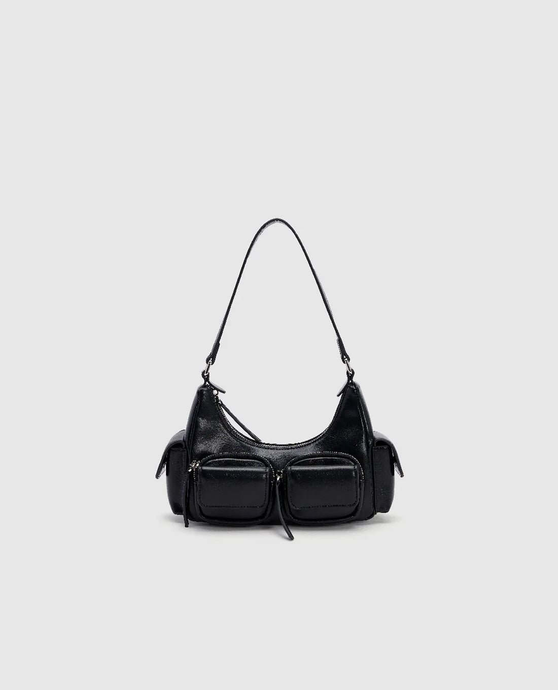 URBAN REVIVO - Túi đeo vai nữ hình thang cá tính Vegan Leather
