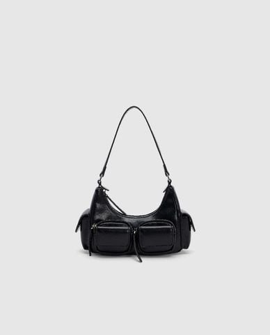  URBAN REVIVO - Túi đeo vai nữ hình thang cá tính Vegan Leather 