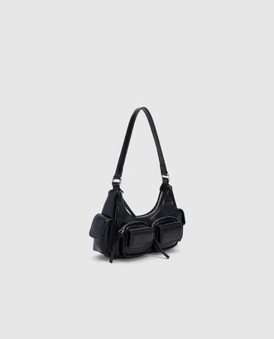  URBAN REVIVO - Túi đeo vai nữ hình thang cá tính Vegan Leather 