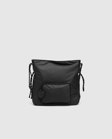  URBAN REVIVO - Túi đeo vai nữ phom chữ nhật phối dây rút Large 