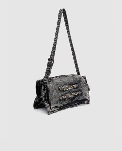  URBAN REVIVO - Túi đeo vai nữ phom chữ nhật denim 