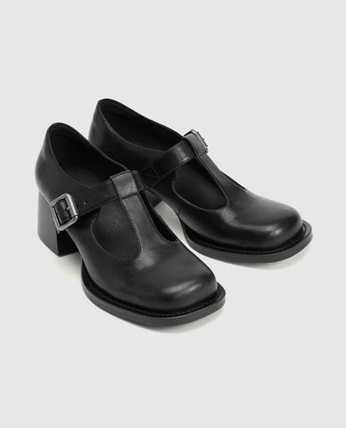  URBAN REVIVO - Giày lười nữ đế cao Vegan Leather 