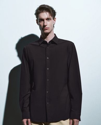  URBAN REVIVO - Áo sơ mi nam cổ bẻ tay dài Button Up Loose 