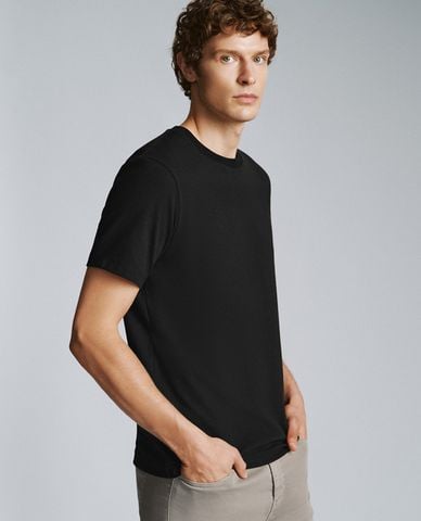  URBAN REVIVO - Áo thun nam cổ tròn tay ngắn Straight 