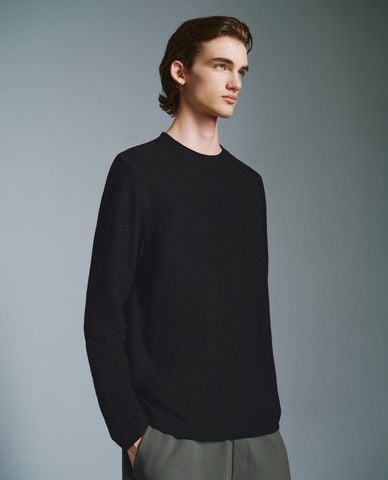  URBAN REVIVO - Áo thun nam cổ tròn tay dài Knitted 