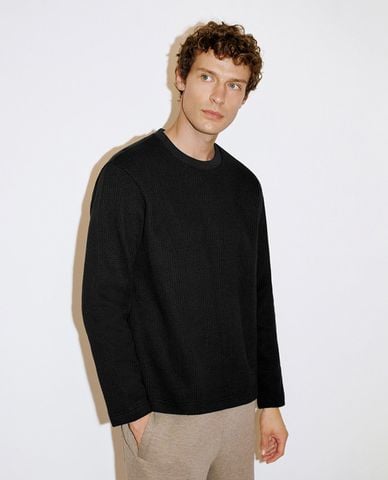  URBAN REVIVO - Áo thun nam tay dài thanh lịch 