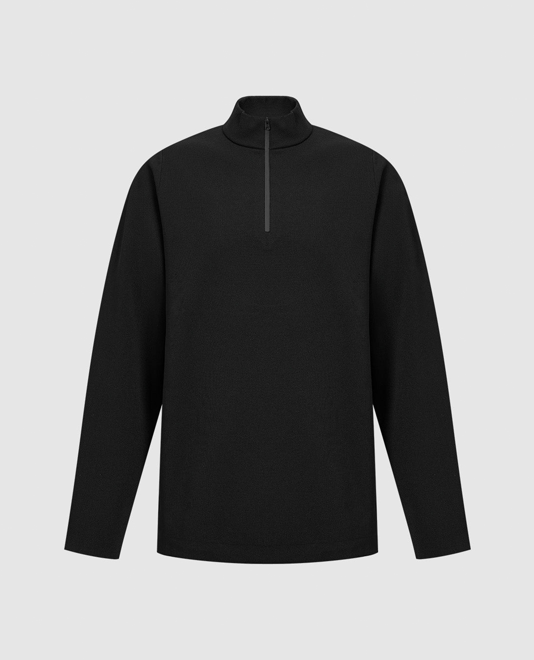URBAN REVIVO - Áo khoác nam dệt kim cổ cao tay dài Zip Half