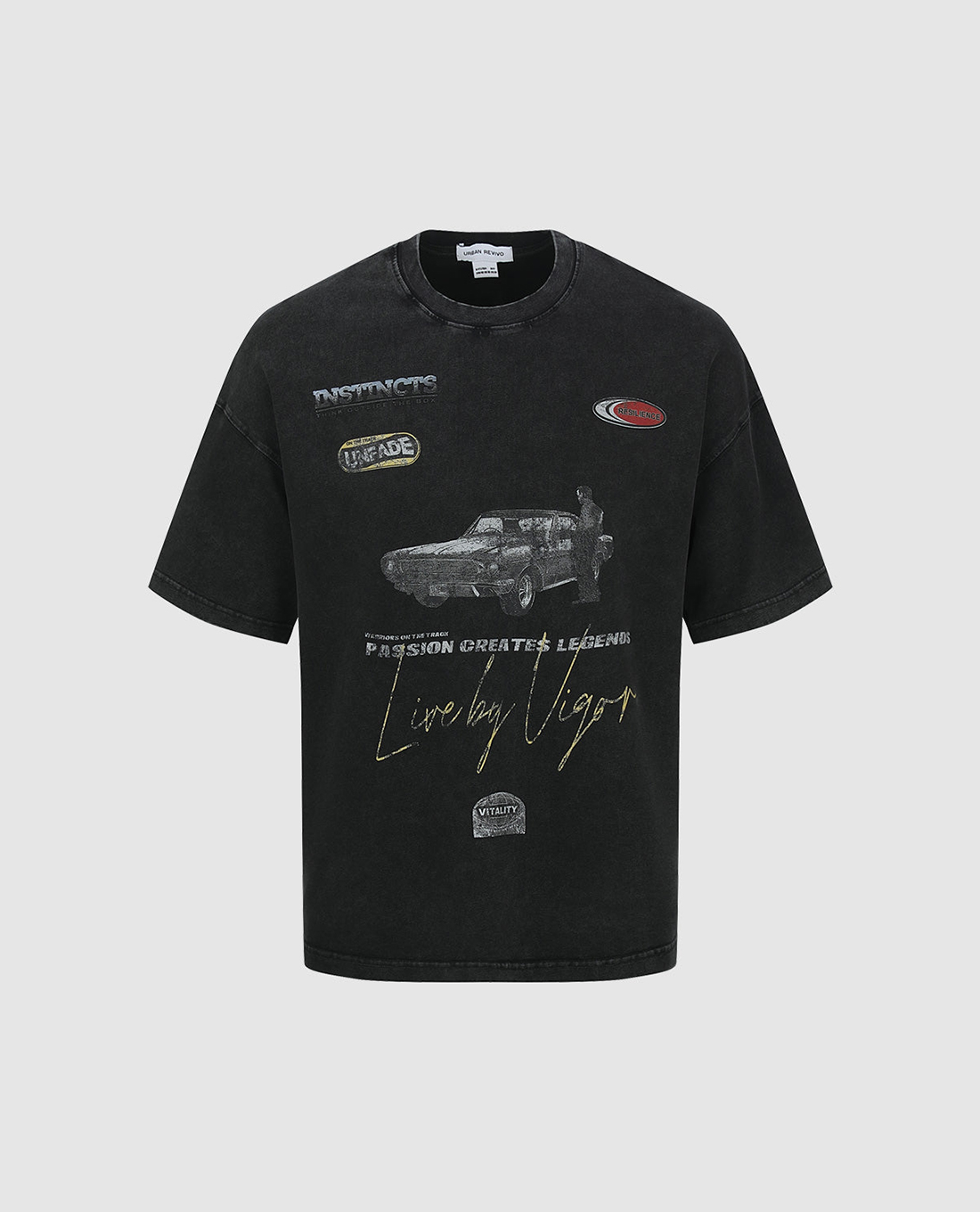 URBAN REVIVO - Áo thun nam cổ tròn tay ngắn Printed