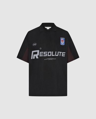  URBAN REVIVO - Áo polo nam cổ bẻ tay ngắn phối chữ 