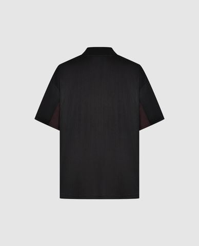  URBAN REVIVO - Áo polo nam cổ bẻ tay ngắn phối chữ 